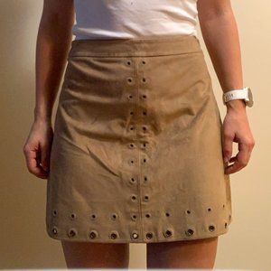 Suede Tan A line Skirt